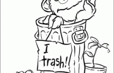 Garbage Monster Coloring Page Oscar The Grouch COLORING PAGES PRINTABLE COM