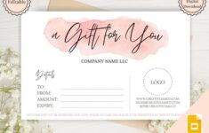 Gift Certificate Template Editable Gift Voucher Gift Card Etsy de