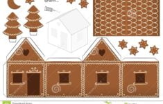 Gingerbread House Template Stock Photos Images Pictures 40 I Gingerbread House Template Cardboard Gingerbread House Gingerbread House Template Printable