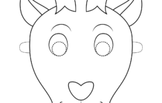 Goat Mask Coloring Page Free Printable Coloring Pages