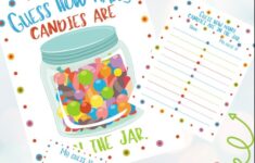 Guess How Many Candies Are In The Jar How Many Candies Are In Etsy Candy Guessing Game Candy Games Guessing Jar