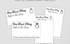 Hair Tie Favors Card Template To Have And To Hold Your Hair Etsy