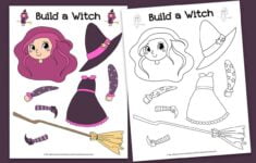 Halloween Witch Printable Build a Witch Mrs Merry