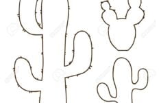 Hand Drawn Outline Cactus Set Royalty Free SVG Cliparts Vectors And Stock Illustration Image 91665689