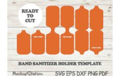 Hand Sanitizer Holder Template SVG DXF Cut File