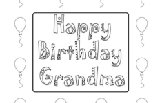 Happy Birthday Grandma Coloring Pages Free Happy Birthday Grandma Happy Birthday Coloring Pages Birthday Coloring Pages