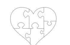 Heart Shape Jigsaw Puzzle Template Svg Png Pdf Jpg Files Etsy New Zealand