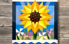 Hello Sunflower Barn Quilt Pattern And Directions For Painting Etsy