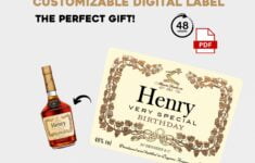 Hennessy Label Template Etsy