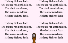 Hickory Dickory Dock Printable Lyrics Origins And Video