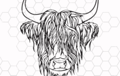 Highland Cow Svg Highland Cow Print Eps Png Jpg Doranstas Highland Cow Tattoo Highland Cow Art Highland Cow Print