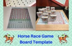 Horse Race Board Game Template Etsy Horse Race Game Board Game Template Board Games