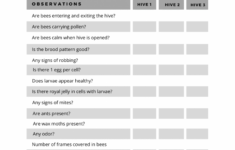 How To Do A Hive Inspection Free Printable Hive Inspection Sheets Complete Beehives