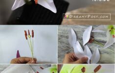 How To Make Paper Lily Flower From Printer Paper FREE Template