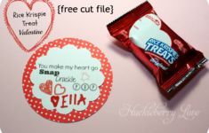 Huckleberry Love Rice Krispie Treat Valentines free Cut File