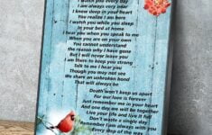 I Never Left You Poem Canvas Wall Art Memorial Canvas Red Etsy sterreich