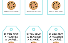 If You Give A Teacher A Cookie Free Printable Gift Tags Baking You Happier