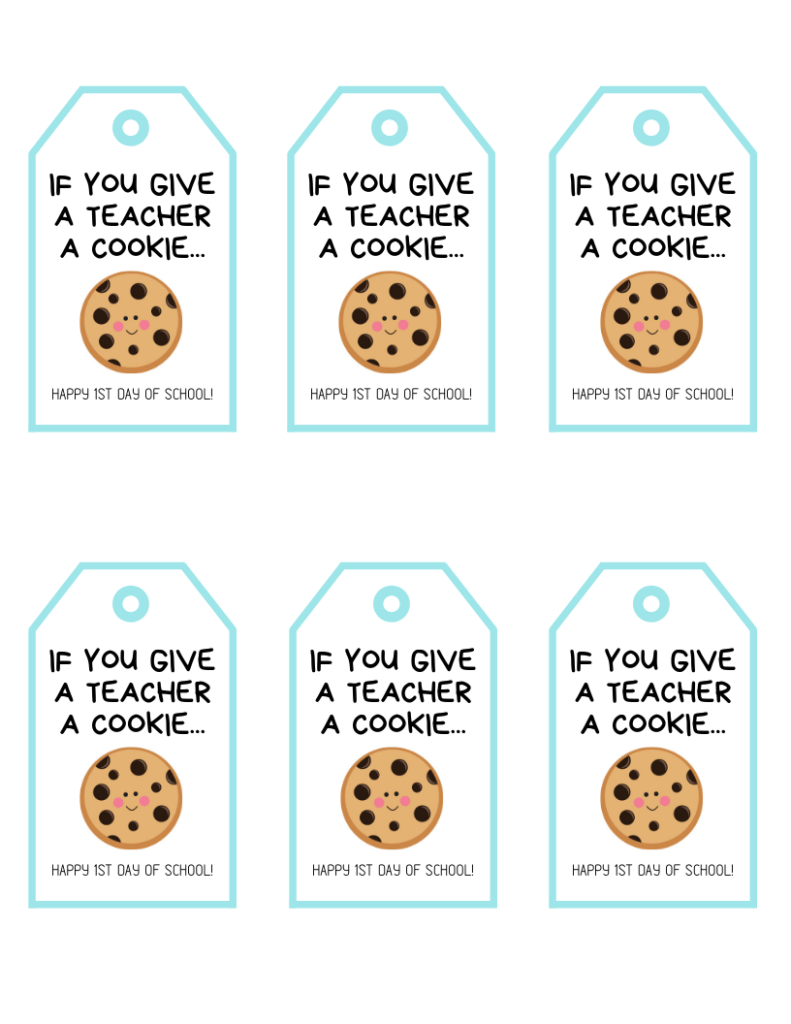 If You Give A Teacher A Cookie Free Printable Free Printable