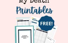 In The Event Of My Death Printables FREE Organizer DIY With My Guy