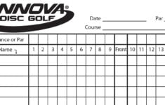 Innova Scorecard Innova Disc Golf