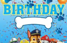 Isn t This A Fantastic Birthday Card It Has All Your Favorite Character In 2022 Paw Patrol Birthday Card Paw Patrol Birthday Decorations Free Printable Birthday Cards