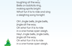 Jingle Bells Learn Sing Lyrics Poster Super Simple