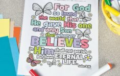 John 3 16 Free Printable Coloring Page Fun365