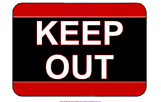 Keep Out Signs Poster Template