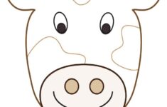 Large Printable Cow Decoration Cow Mask Cow Craft Cow Decor