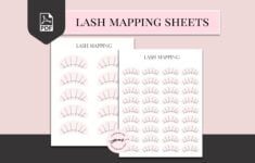 Lash Map Sheets Printable Lash Mapping Sheets Eyelash Etsy de