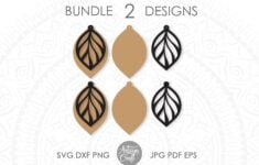 Leather Earring Template Grafik Von Artisan Craft SVG Creative Fabrica