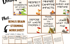 Leave No Trace 7 Principles Printable Cards In 2022 Printable Cards Girl Scouts Help Teaching