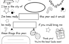 Letter To Santa Fill in Coloring Page FREE PRINTABLE