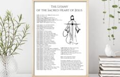 Litany Of The Sacred Heart Of Jesus Prayer Printable Sacred Etsy