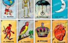 Loteria Mexican Bingo Cards Printable Loteria Cards Vintage Tarot Cards Printable Collage Sheet