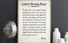 Luther s Morning Prayer Martin Luther Prayer Print Etsy