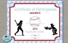 M dchen Softball Baseball T Ball Award Zertifikat DRUCKBARE Etsy de