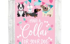 Make A Collar For Your Dog Party Sign Dog Birthday Printable Etsy de
