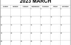 March 2023 Calendar Free Printable Calendar