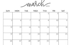 March 2023 Calendars 50 FREE Printables Printabulls