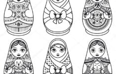 Matryoshka Russian Folk Nesting Doll Babushka Doll Stock Vector Image By ZzN 106276666