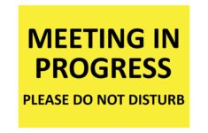 Meeting In Progress Please Do Not Disturb Sign Printable Signs