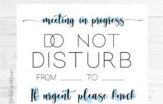 Meeting In Progress Printable Sign Instant Download Etsy de