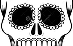 Mexican Sugar Skull Template Stock Vector Illustration Of Graphic Book 134897104