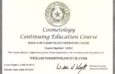 Middle Term Goal Receive My Cosmetology License Cosmetology License Cosmetology Continuing Education