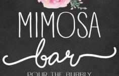 Mimosa Bar Setup And Free Shower Printables