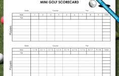 Mini Golf Scorecard 2 Different Styles Printable PDF Etsy de