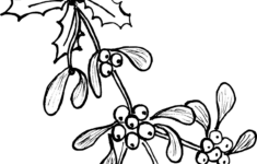 Mistletoe Coloring Page Free Printable Coloring Pages