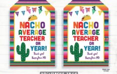 Nacho Average Teacher Tag Nacho Average Year 2020 Etsy de