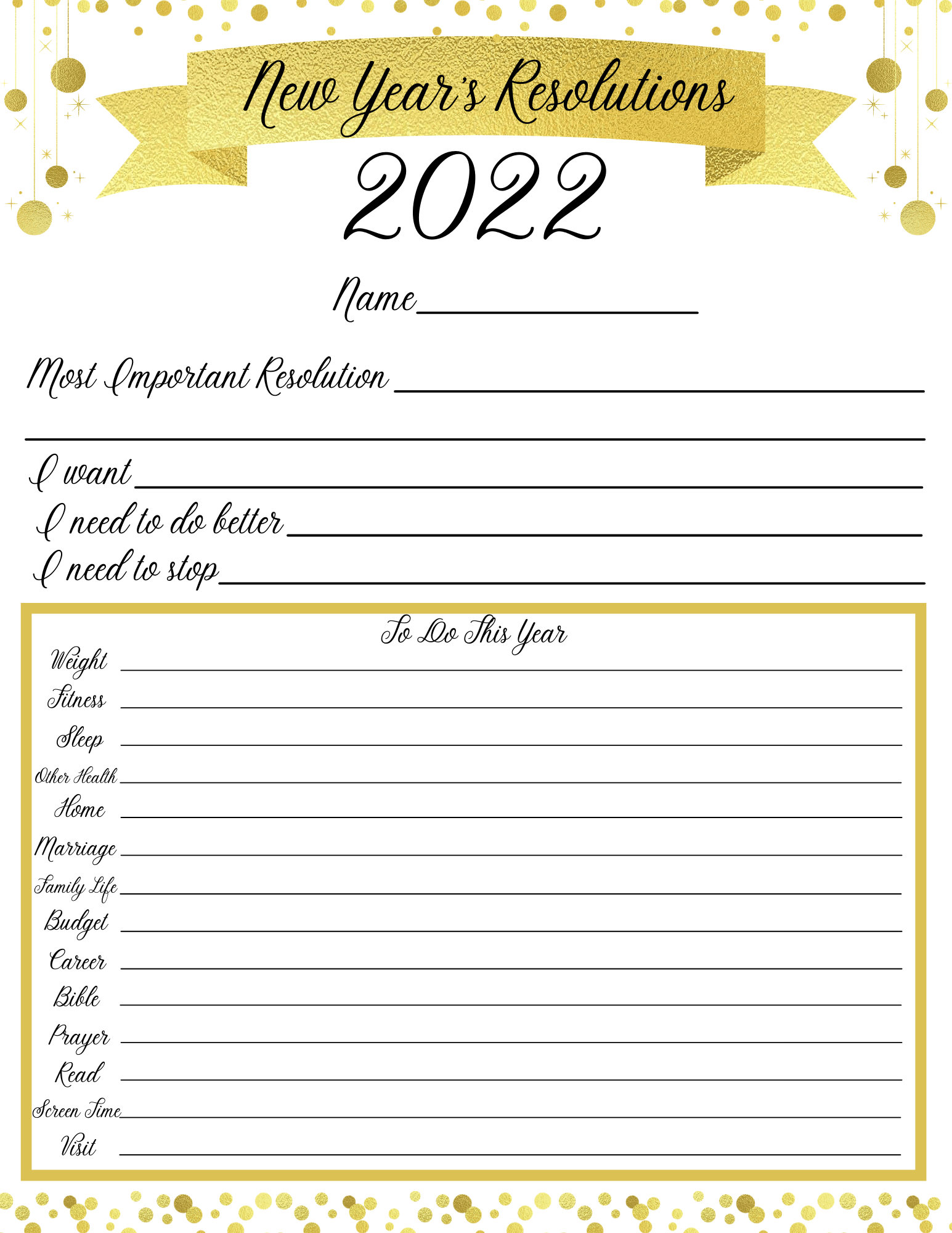 Free Printable Year In Review Template - Free Printable